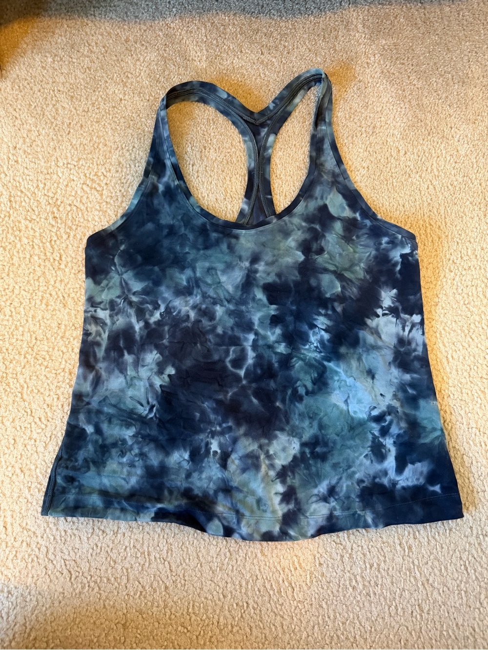 lululemon athletica Women's Tie-Dye Racerback Tank - Navy & Teal